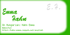 emma hahn business card